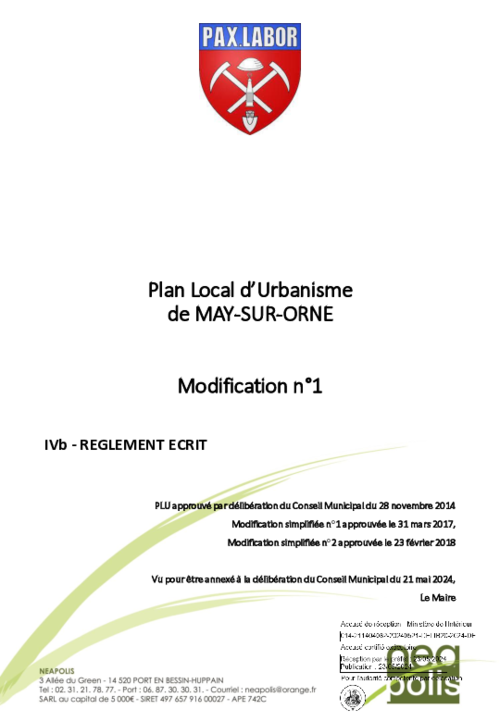 Illustration R�glement �crit - Modification 2024