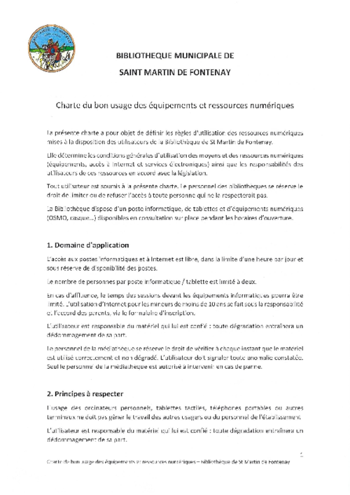 Illustration Charte de bon usage des �quipements et des ressources Num�riques