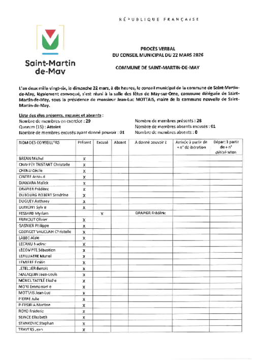 Illustration Proc�s verbal du 22 mars 2026