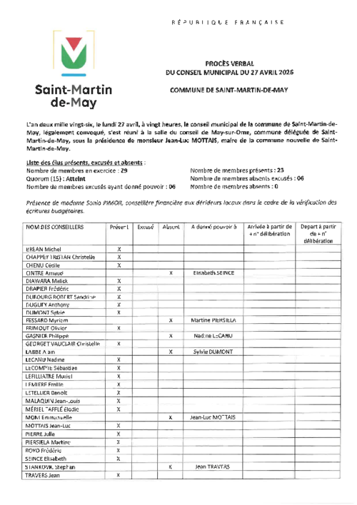 Illustration Proc�s-verbal du 27 avril 2026