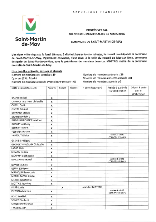 Illustration Proc�s verbal du 30 mars 2026